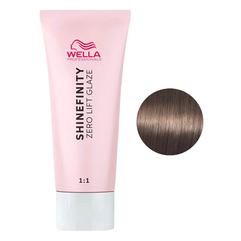 Wella Shinefinity Zero Lift Glaze, farba półtrwała do włosów, 04/07 brown