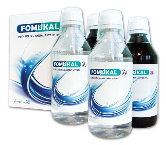 Fomukal płyn do płukania jamy ustnejbutelki A + 2 butelki B