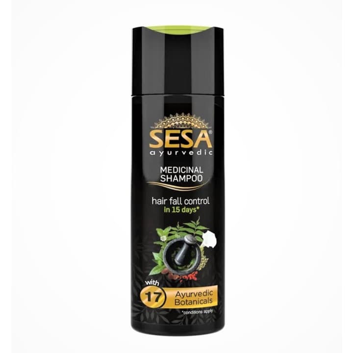 Szampon Ajurwedyjski Przeciw Wypadaniu Włosów 15 Ziół (Hair Fall Control Medical Shampoo) SESA Ayurvedic
