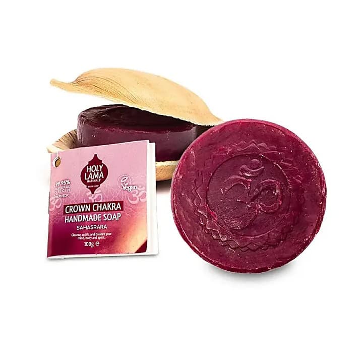 Mydło Crown 7 Chakra w liściu palmowym Holy Lama Naturals