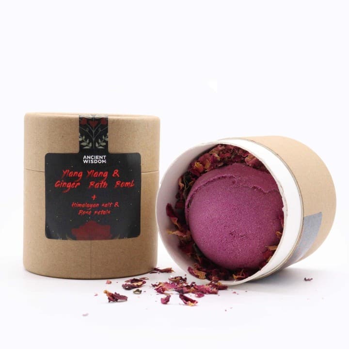Zestaw do kąpieli Ylang Ylang Imbir sól himalajska płatki róży