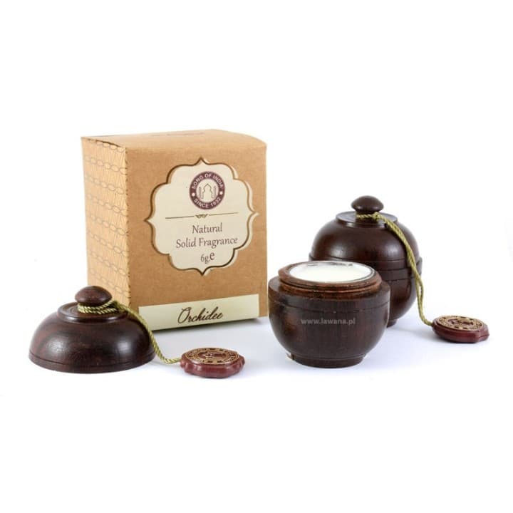 Perfumy w szkatułce z drzewa różanego ORCHIDEA Song of India