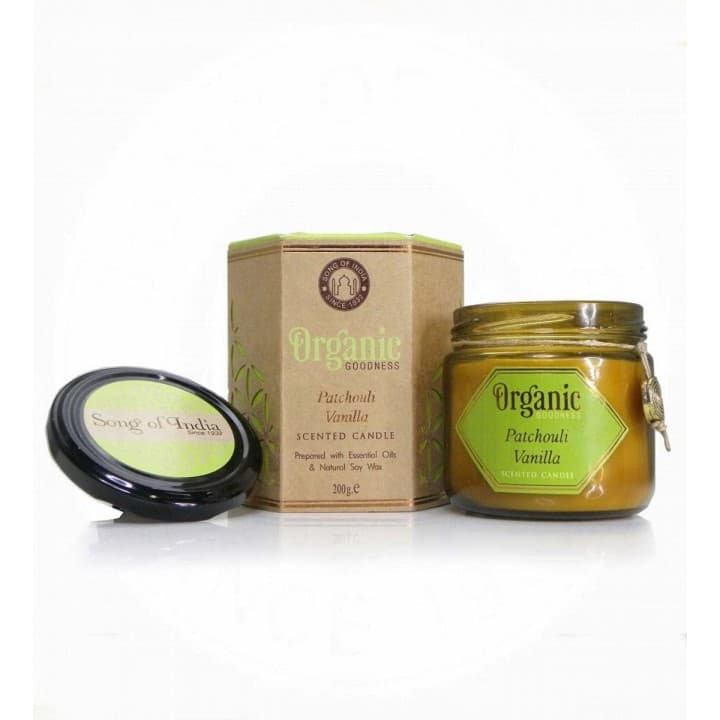 Świeca sojowa z olejkiem eterycznym Patchouli Vanilla Organic Goodness
