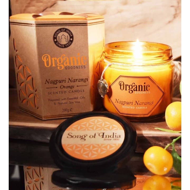 Świeca sojowa z olejkiem eterycznym Nagpuri Narangi Pomarańcza Organic Goodness