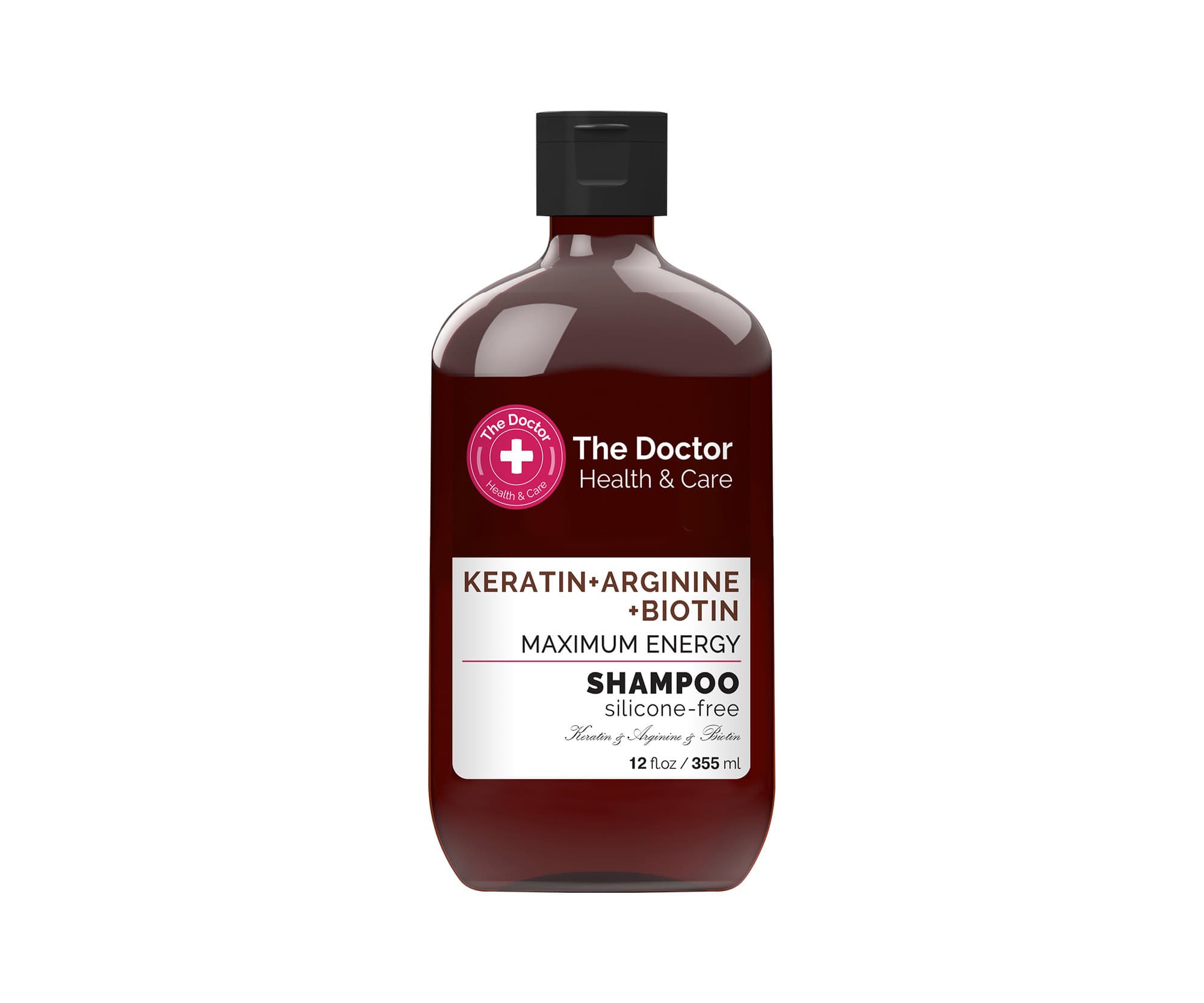 Keratin + Arginine + Biotin Maximum Energy szampon keratynowy do wzmocnienia włosów i nadania im większego połysku